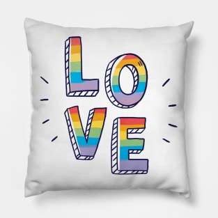 Love is love. Rainbow pride Pillow