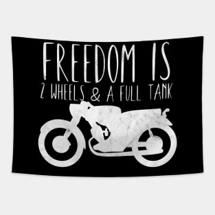 Motorcycle freedom 2 wheels full tank Tapestry