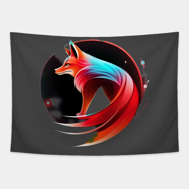 Faded Night Fox Tapestry by Holisticfox