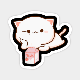 Cat Strawberry Milk Anime Japanese Kawaii Magnet