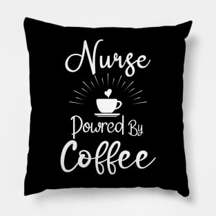 Nurse Powered By Coffee Pillow
