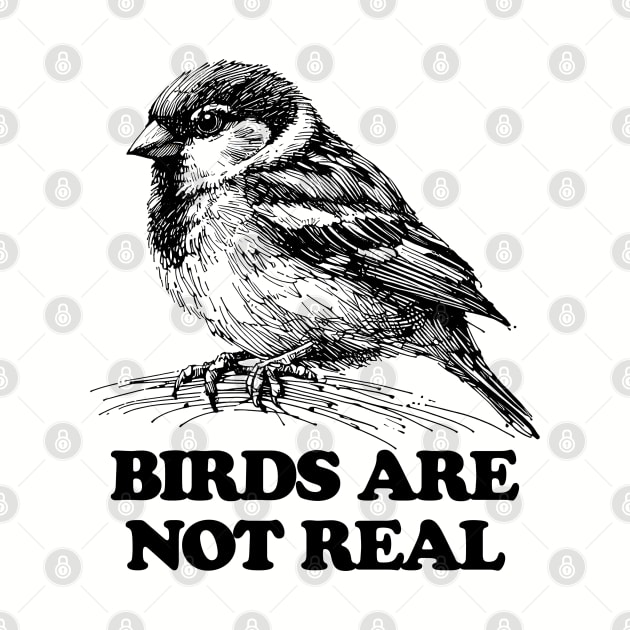 birds arent real, birds aren t real, line art drawing, line art, line drawing, birds are not real, conspiracy theory by Thunder Biscuit