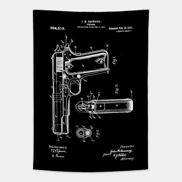 Firearm 1911 patent / Firearm patent present Tapestry by Anodyle