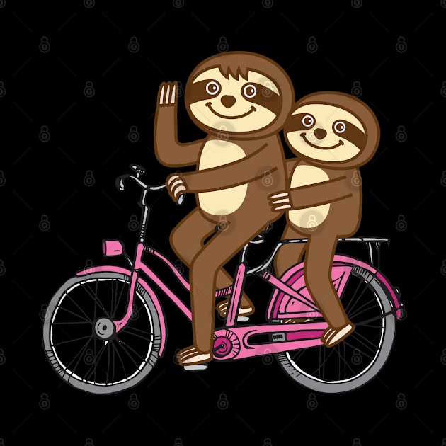 Sloths and bicycle by Plushism