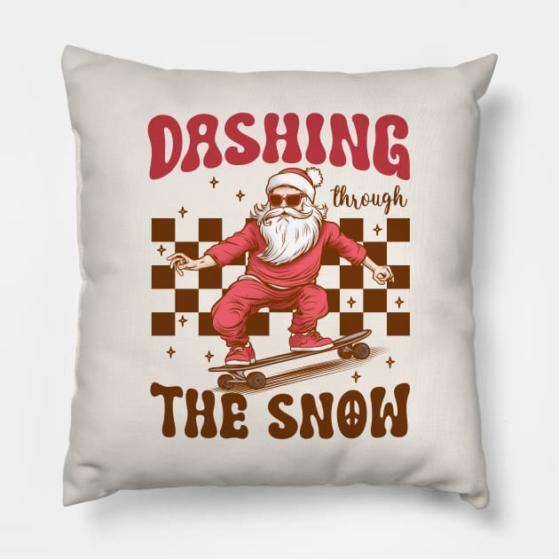 Dashing Through The Snow Pillow by Nessanya