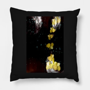 Caesar's Roman Coins drop from the night sky Pillow