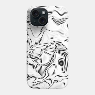 Monochrome liquid shapes Phone Case