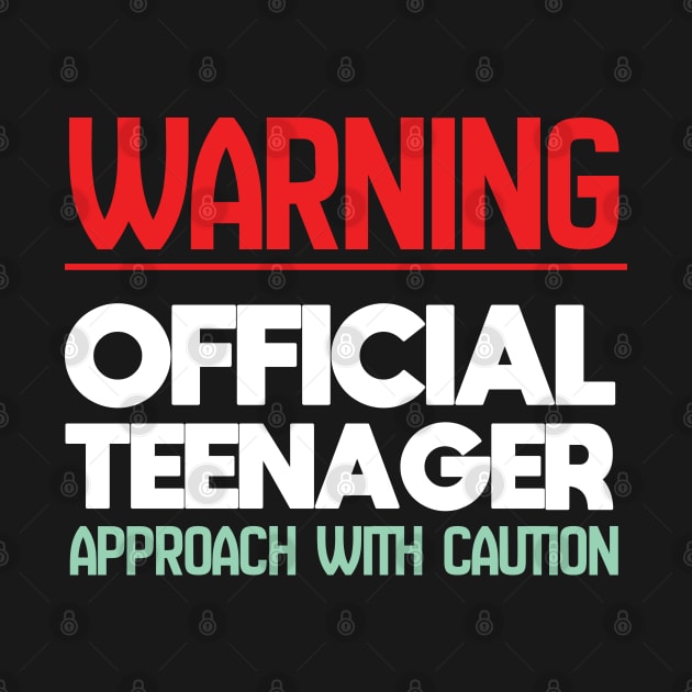 13th Birthday - Warning Official Teenager Approach With Caution by Kudostees