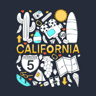 California Color Doodle T-Shirt