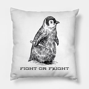 Fight or flight Vintage style Pillow