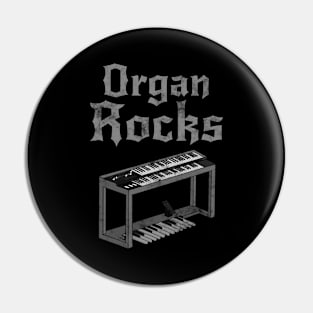 Organ Rocks, Rock Organist Musician Goth Pin