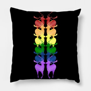 Rainbow deer Pillow