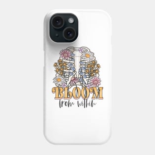 Bloom from within floral rib cage design Phone Case