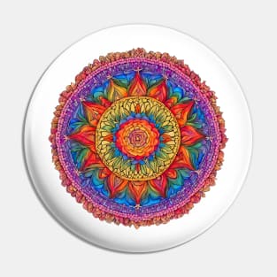 Beautiful mandala with LGBT colors Pin