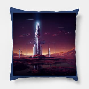 Interplanetary Spaceport Pillow