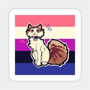 Pride Cat (Genderfluid) Magnet
