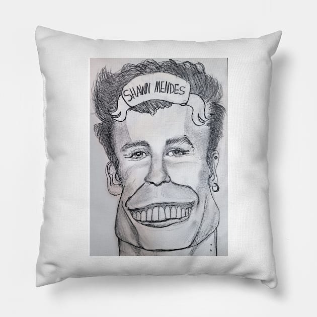 Shawn Mangos Pillow by Rubber Cowboy Vampire