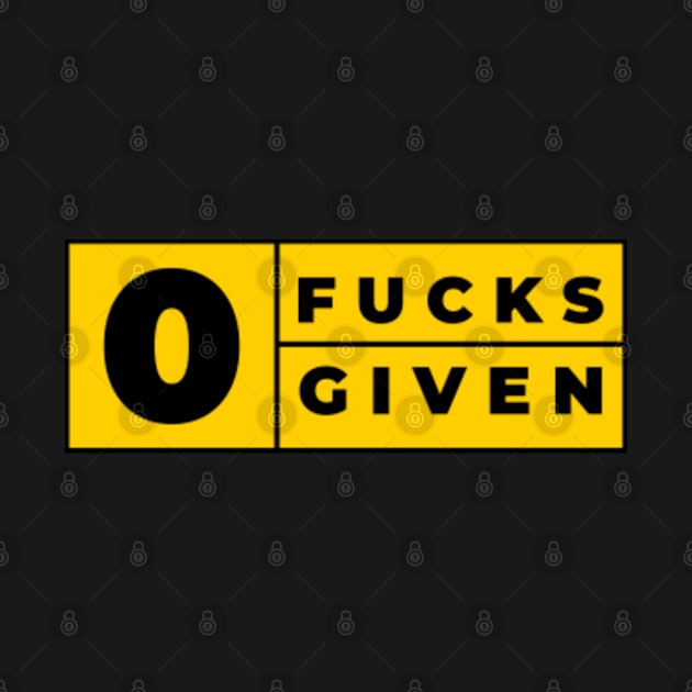 Zero fucks given - Funny Offensive Rude Gift by MayaMay