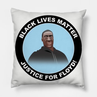 Justice for Floyd stickers, pin buttons, masks, magnets and more Pillow