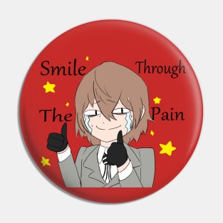 Akechi Smiling through the Pain Pin