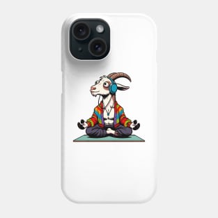 Funny goat yoga Phone Case