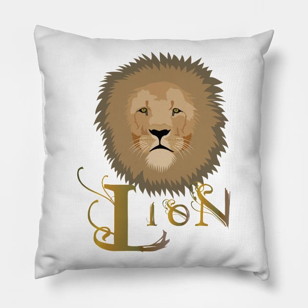 Lion Pillow by mypointink