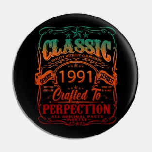 Vintage 1991 Limited Edition 33 Year old 33th Birthday Pin