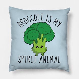 Broccoli Is My Spirit Animal Funny Pillow