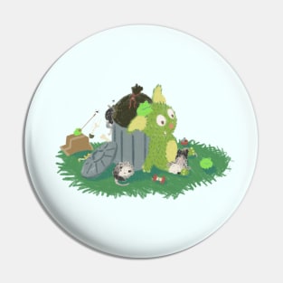 Trash Goblin and Friends Pin