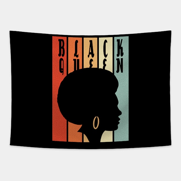 Black Queen Afro Tapestry by Black Pumpkin