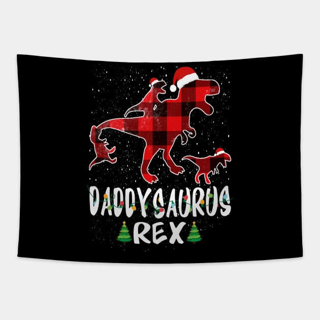 Daddy T Rex Matching Family Christmas Dinosaur Shirt Tapestry by intelus