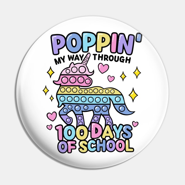 Funny Happy Poppin my way trough 100 Days Of School Pin by jodotodesign