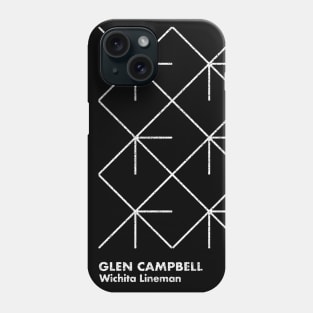 Glen Campbell / Minimal Graphic Design Tribute Phone Case