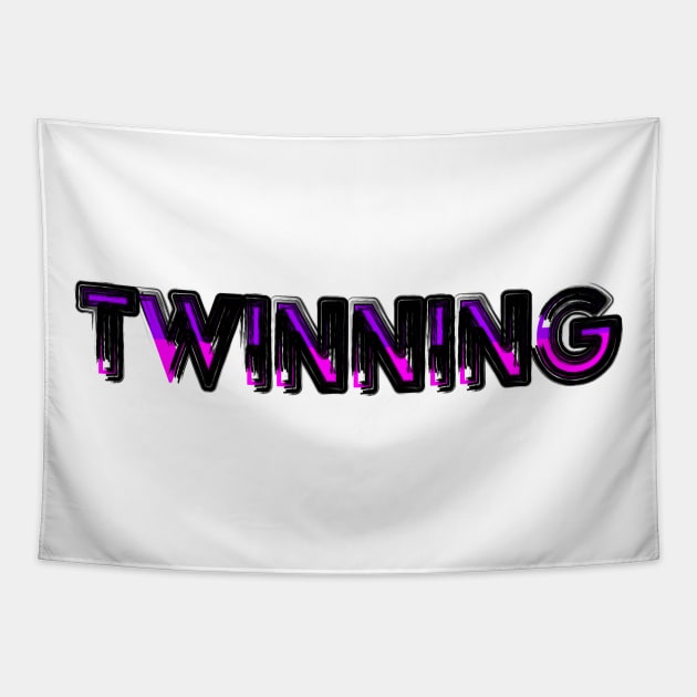 Twinning Purple and Pink Tapestry by LahayCreative2017