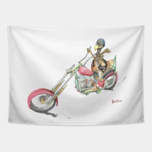 Dodo on his chopper Tapestry