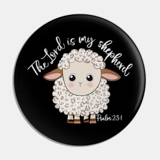 The Lord Is My Shepherd Christian Sheep Pin