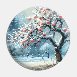 Winter Apple Tree Pin