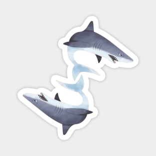 Double Sharks Magnet