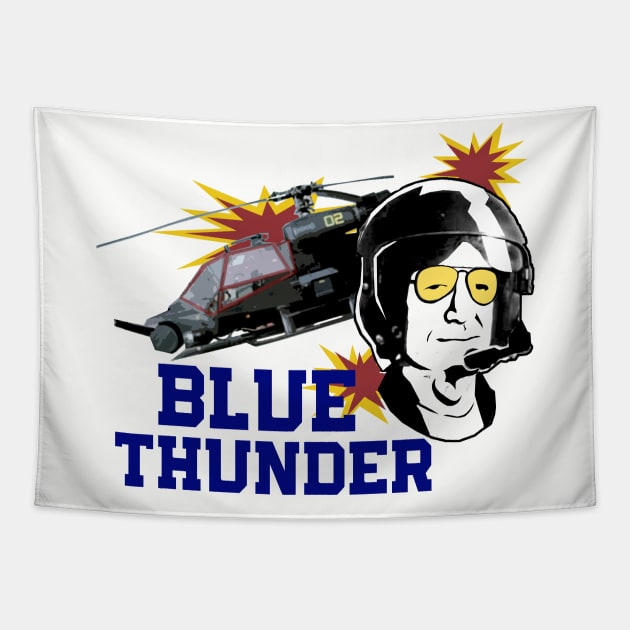 Blue Thunder PJs Tapestry by PopCultureShirts