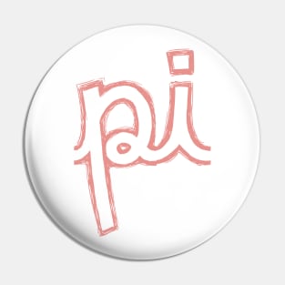 Pi Cursive Greek Letter Pin