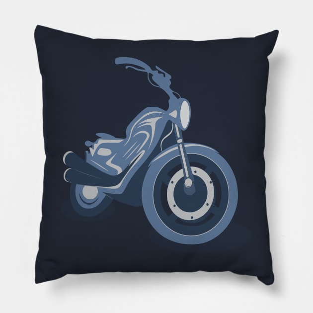 harley motorcycle Pillow by Thanksgiving Shop 