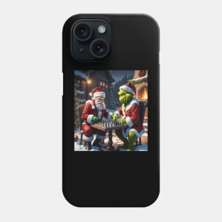 Santa Claus Vs The Grinch In A Game Of Chess Phone Case