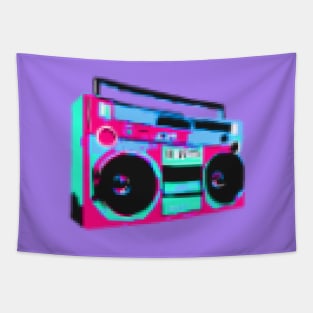 Pixelated Boom Box Tapestry