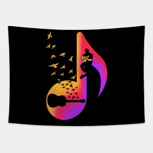 Acoustic Guitar Player Tapestry