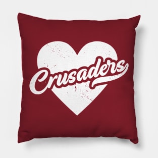 Vintage Crusaders School Spirit // High School Football Mascot // Go Crusaders Pillow