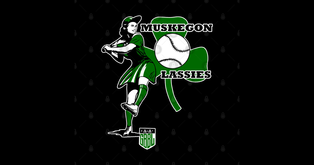 Vintage Muskegon Lassies baseball Logo Promo Muskegon Lassies