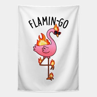 Flamin-go Funny Flamingo Pun Tapestry