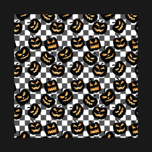 Checkerboard Y2K Evil Pumpkins T-Shirt