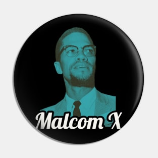 Retro Malcom X Pin