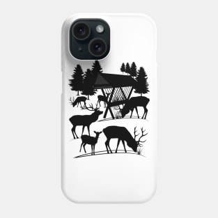 deer, roe deer, trees, antler, animal, hunting Phone Case